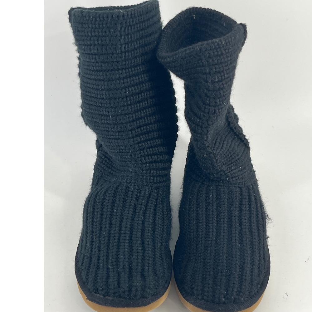 UGG Australia Women's Black‎ Knit Booties Slippers Size S